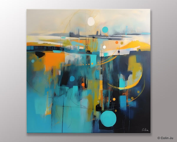 Extra Large Abstract Painting for Living Room, Acrylic Canvas Paintings, Original Modern Wall Art, Oversized Contemporary Acrylic Paintings-Paintingforhome