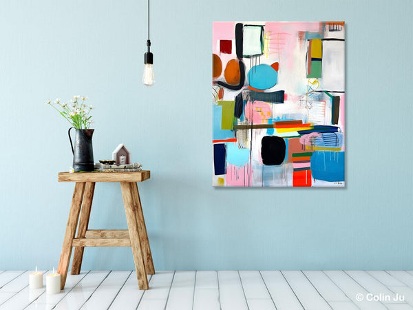 Original Acrylic Wall Art, Oversized Contemporary Acrylic Paintings, Abstract Canvas Paintings, Extra Large Canvas Painting for Living Room-Paintingforhome
