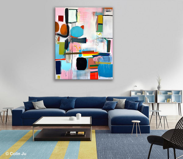 Original Acrylic Wall Art, Oversized Contemporary Acrylic Paintings, Abstract Canvas Paintings, Extra Large Canvas Painting for Living Room-Paintingforhome