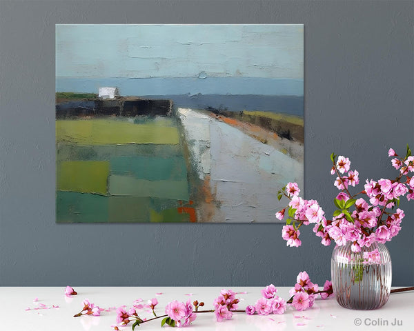 Heavy Texture Canvas Art, Abstract Landscape Paintings, Extra Large Canvas Painting for Living Room, Large Original Abstract Wall Art-Paintingforhome