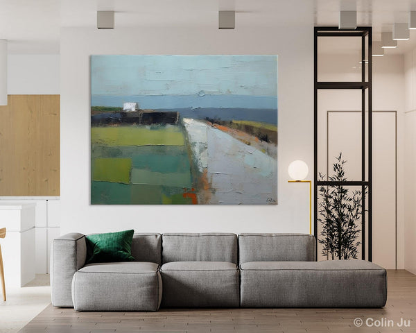 Heavy Texture Canvas Art, Abstract Landscape Paintings, Extra Large Canvas Painting for Living Room, Large Original Abstract Wall Art-Paintingforhome