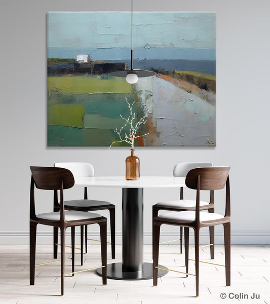 Heavy Texture Canvas Art, Abstract Landscape Paintings, Extra Large Canvas Painting for Living Room, Large Original Abstract Wall Art-Paintingforhome