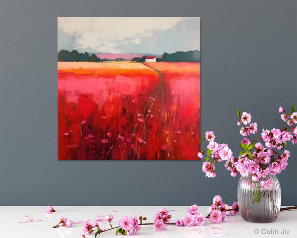Original Landscape Paintings, Oversized Modern Wall Art Paintings, Modern Acrylic Artwork on Canvas, Large Abstract Painting for Living Room-Paintingforhome