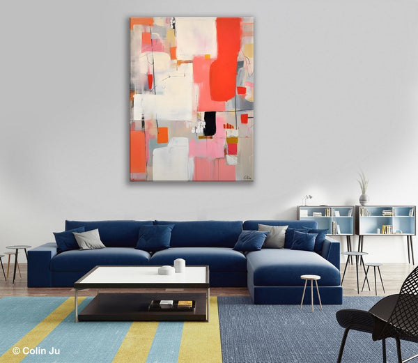 Extra Large Painting on Canvas, Huge Contemporary Acrylic Paintings, Extra Large Canvas Painting for Bedroom, Original Abstract Wall Art-Paintingforhome