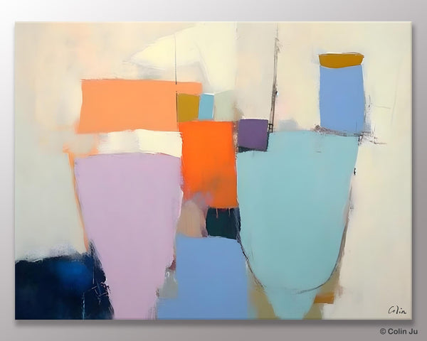 Simple Wall Painting Ideas for Living Room, Extra Large Painting on Canvas, Contemporary Acrylic Art, Original Abstract Wall Art Paintings-Paintingforhome