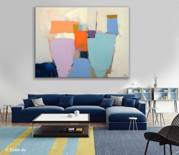 Simple Wall Painting Ideas for Living Room, Extra Large Painting on Canvas, Contemporary Acrylic Art, Original Abstract Wall Art Paintings-Paintingforhome