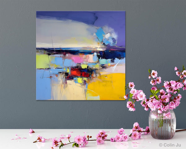 Landscape Abstract Paintings, Original Canvas Wall Art Paintings, Modern Canvas Painting for Dining Room, Acrylic Painting on Canvas-Paintingforhome