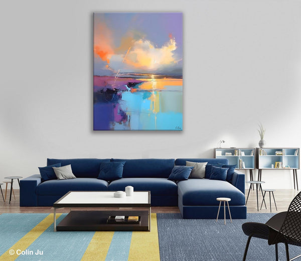 Original Landscape Paintings, Modern Paintings, Large Contemporary Wall Art, Acrylic Painting on Canvas, Extra Large Paintings for Bedroom-Paintingforhome