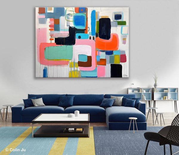 Contemporary Acrylic Paintings, Modern Wall Art Ideas for Living Room, Extra Large Canvas Paintings, Original Abstract Painting, Impasto Art-Paintingforhome