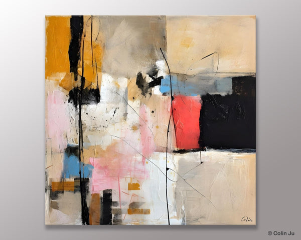 Contemporary Canvas Art, Modern Acrylic Artwork, Original Modern Paintings, Heavy Texture Canvas Art, Large Abstract Painting for Bedroom-Paintingforhome