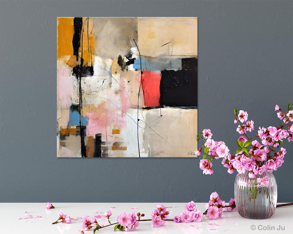 Contemporary Canvas Art, Modern Acrylic Artwork, Original Modern Paintings, Heavy Texture Canvas Art, Large Abstract Painting for Bedroom-Paintingforhome