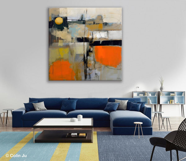 Modern Acrylic Artwork, Original Modern Art, Heavy Texture Canvas Paintings, Contemporary Canvas Art, Large Abstract Painting for Bedroom-Paintingforhome