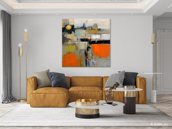 Modern Acrylic Artwork, Original Modern Art, Heavy Texture Canvas Paintings, Contemporary Canvas Art, Large Abstract Painting for Bedroom-Paintingforhome