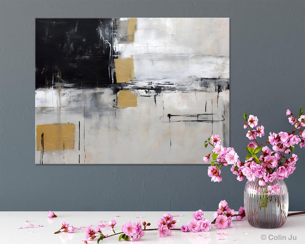 Original Abstract Art, Modern Wall Art Ideas for Bedroom, Extra Large Canvas Paintings, Impasto Art Painting, Contemporary Acrylic Paintings-Paintingforhome