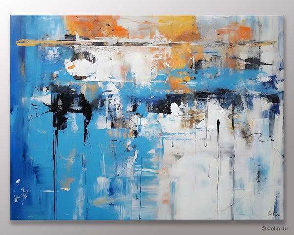 Oversized Canvas Paintings, Original Abstract Art, Modern Wall Art Ideas for Living Room, Palette Knife Painting, Contemporary Acrylic Art-Paintingforhome