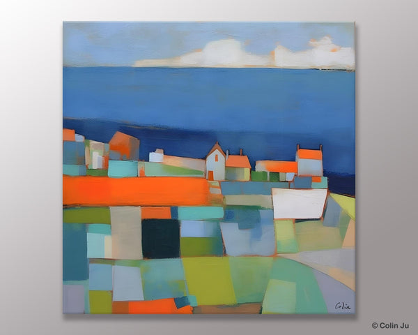 Landscape Canvas Paintings, Original Abstract Wall Art Paintings, Modern Wall Art Painting for Living Room, Acrylic Painting on Canvas-Paintingforhome