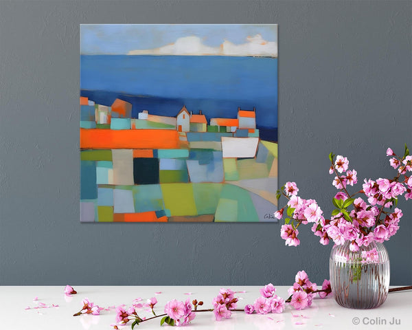 Landscape Canvas Paintings, Original Abstract Wall Art Paintings, Modern Wall Art Painting for Living Room, Acrylic Painting on Canvas-Paintingforhome