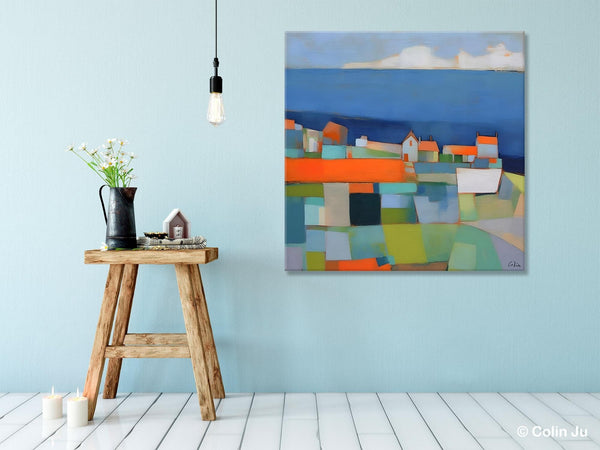 Landscape Canvas Paintings, Original Abstract Wall Art Paintings, Modern Wall Art Painting for Living Room, Acrylic Painting on Canvas-Paintingforhome