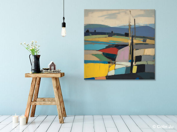 Original Landscape Wall Art Paintings, Abstract Wall Art Painting for Living Room, Landscape Canvas Paintings, Acrylic Painting on Canvas-Paintingforhome