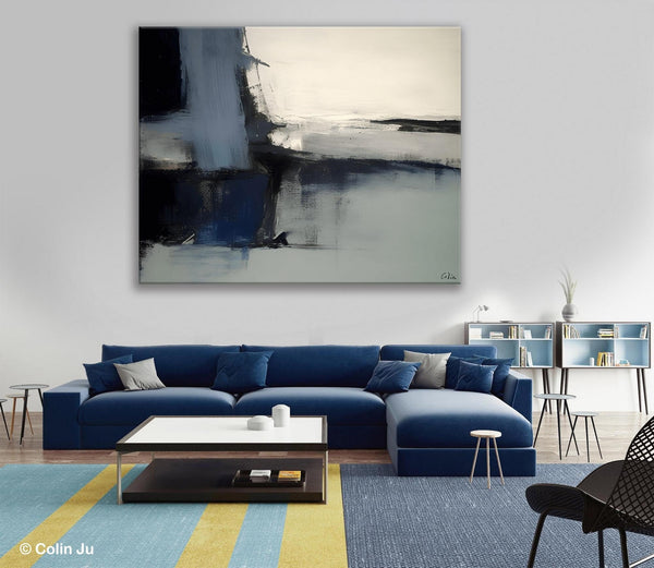 Abstract Painting for Bedroom, Large Original Abstract Art, Contemporary Acrylic Paintings, Abstract Painting on Canvas, Simple Wall Art-Paintingforhome