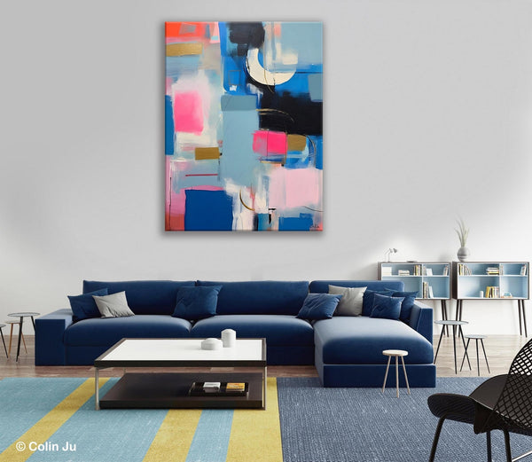 Large Painting Ideas for Living Room, Large Original Canvas Art, Contemporary Acrylic Painting on Canvas, Modern Abstract Wall Art Paintings-Paintingforhome