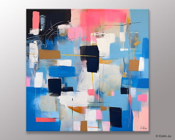 Modern Canvas Paintings, Contemporary Canvas Art, Original Modern Wall Art, Modern Acrylic Artwork, Large Abstract Painting for Dining Room-Paintingforhome