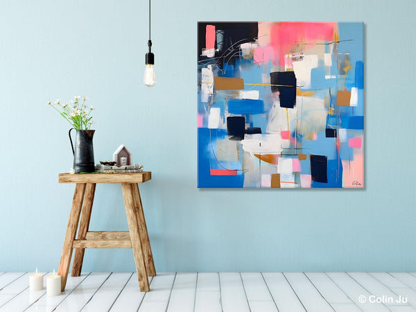 Modern Canvas Paintings, Contemporary Canvas Art, Original Modern Wall Art, Modern Acrylic Artwork, Large Abstract Painting for Dining Room-Paintingforhome