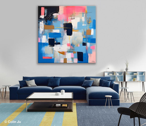 Modern Canvas Paintings, Contemporary Canvas Art, Original Modern Wall Art, Modern Acrylic Artwork, Large Abstract Painting for Dining Room-Paintingforhome