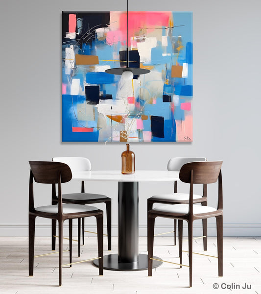 Modern Canvas Paintings, Contemporary Canvas Art, Original Modern Wall Art, Modern Acrylic Artwork, Large Abstract Painting for Dining Room-Paintingforhome