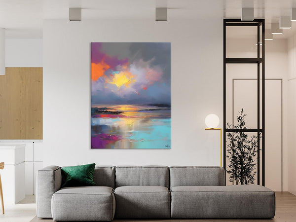 Landscape Painting on Canvas, Abstract Paintings for Bedroom, Contemporary Wall Art Paintings, Extra Large Original Art, Buy Wall Art Online-Paintingforhome
