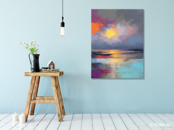 Landscape Painting on Canvas, Abstract Paintings for Bedroom, Contemporary Wall Art Paintings, Extra Large Original Art, Buy Wall Art Online-Paintingforhome
