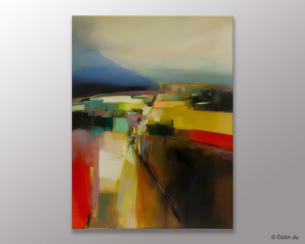 Abstract Landscape Artwork, Landscape Painting on Canvas, Contemporary Wall Art Paintings, Extra Large Original Art, Hand Painted Canvas Art-Paintingforhome