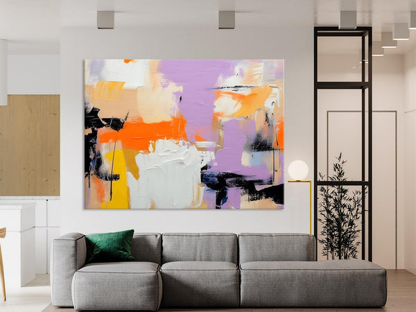 Modern Acrylic Painting on Canvas, Contemporary Wall Art Paintings, Extra Large Original Art for Dining Room, Hand Painted Canvas Artwork-Paintingforhome