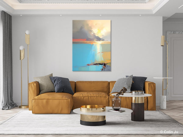 Contemporary Acrylic Painting on Canvas, Large Original Artwork, Large Landscape Paintings for Living Room, Modern Canvas Art Paintings-Paintingforhome