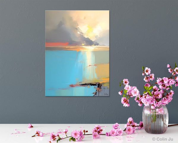Contemporary Acrylic Painting on Canvas, Large Original Artwork, Large Landscape Paintings for Living Room, Modern Canvas Art Paintings-Paintingforhome