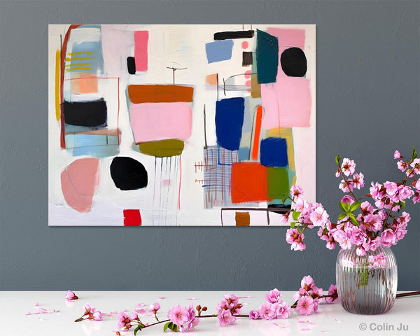 Contemporary Acrylic Painting on Canvas, Original Canvas Art, Large Wall Art Painting for Bedroom, Oversized Modern Abstract Wall Paintings-Paintingforhome