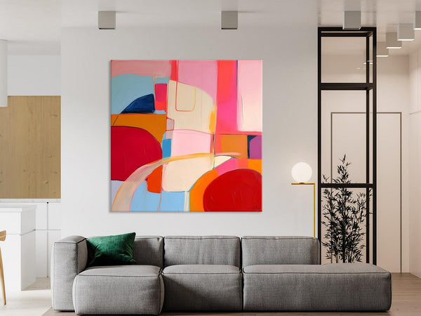 Modern Acrylic Artwork, Simple Canvas Paintings, Large Abstract Painting for Dining Room, Contemporary Canvas Art, Original Modern Wall Art-Paintingforhome