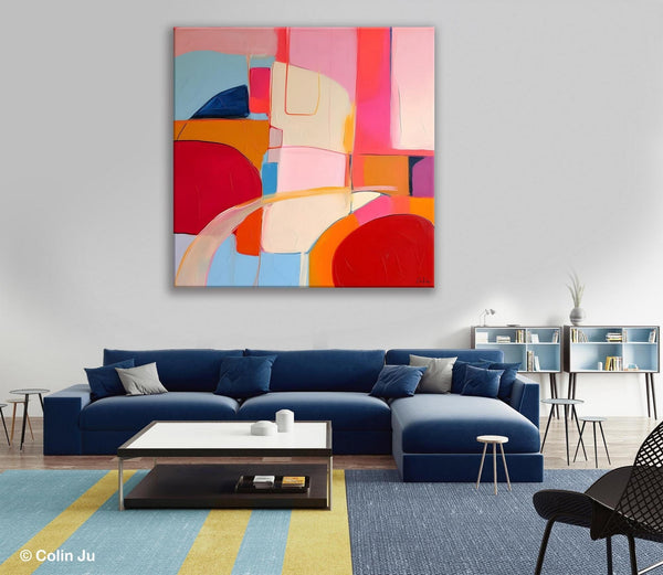 Modern Acrylic Artwork, Simple Canvas Paintings, Large Abstract Painting for Dining Room, Contemporary Canvas Art, Original Modern Wall Art-Paintingforhome