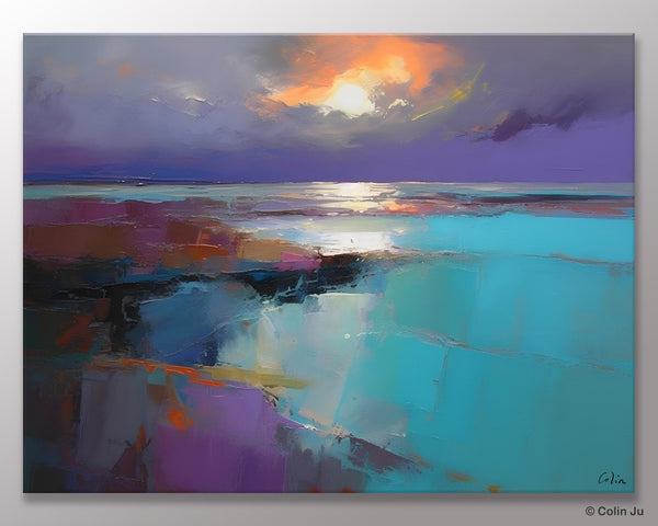 Original Landscape Abstract Painting, Landscape Canvas Paintings for Dining Room, Extra Large Modern Wall Art, Acrylic Painting on Canvas-Paintingforhome