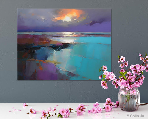 Original Landscape Abstract Painting, Landscape Canvas Paintings for Dining Room, Extra Large Modern Wall Art, Acrylic Painting on Canvas-Paintingforhome