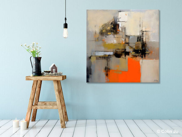 Large Abstract Art for Bedroom, Original Abstract Wall Art, Simple Modern Acrylic Artwork, Modern Canvas Paintings, Contemporary Canvas Art-Paintingforhome