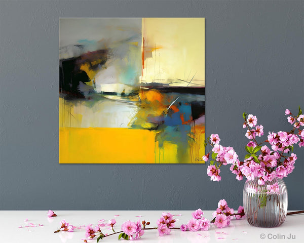Simple Modern Acrylic Artwork, Modern Canvas Paintings, Large Abstract Art for Bedroom, Original Abstract Wall Art, Contemporary Canvas Art-Paintingforhome