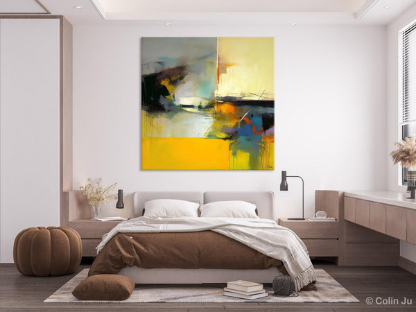 Simple Modern Acrylic Artwork, Modern Canvas Paintings, Large Abstract Art for Bedroom, Original Abstract Wall Art, Contemporary Canvas Art-Paintingforhome