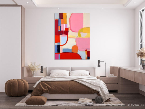 Original Canvas Artwork, Contemporary Acrylic Painting on Canvas, Large Painting for Dining Room, Simple Abstract Art, Wall Art Paintings-Paintingforhome
