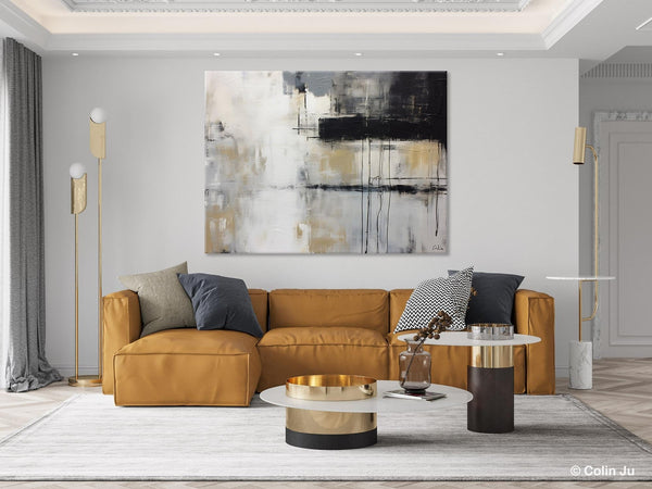 Hand Painted Original Canvas Art, Contemporary Acrylic Paintings, Large Wall Art Painting for Bedroom, Oversized Modern Abstract Paintings-Paintingforhome