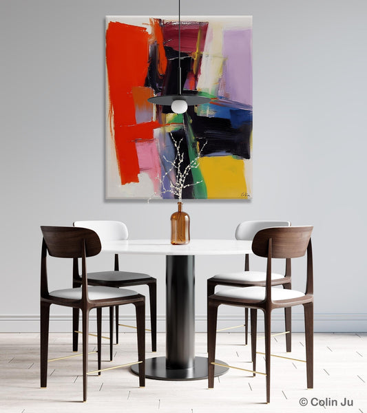 Contemporary Acrylic Paintings, Red Abstract Paintings, Modern Wall Art for Living Room, Original Abstract Art, Abstract Painting on Canvas-Paintingforhome