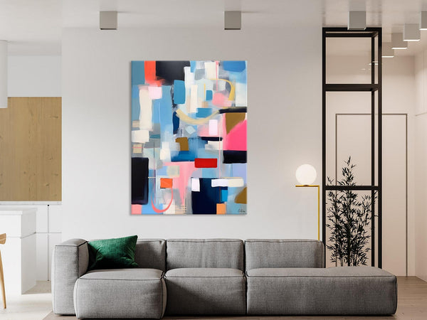 Original Modern Artwork, Contemporary Acrylic Painting on Canvas, Large Wall Art Painting for Bedroom, Oversized Abstract Wall Art Paintings-Paintingforhome