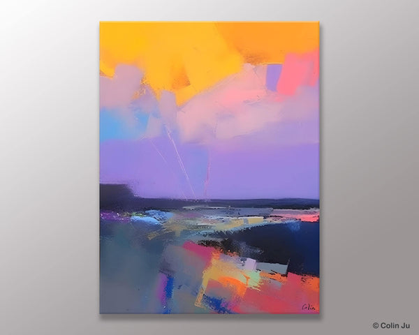 Abstract Landscape Artwork, Contemporary Wall Art Paintings, Extra Large Original Art, Landscape Painting on Canvas, Hand Painted Canvas Art-Paintingforhome