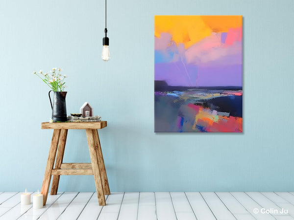 Abstract Landscape Artwork, Contemporary Wall Art Paintings, Extra Large Original Art, Landscape Painting on Canvas, Hand Painted Canvas Art-Paintingforhome