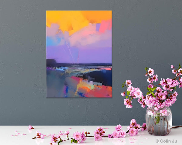 Abstract Landscape Artwork, Contemporary Wall Art Paintings, Extra Large Original Art, Landscape Painting on Canvas, Hand Painted Canvas Art-Paintingforhome